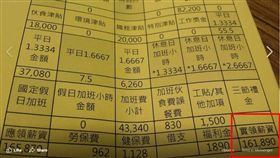 大立光,薪資條,股王,月薪　圖／翻攝自臉書爆廢公社