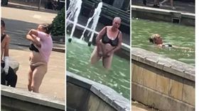 噴水池戲水！丁字褲大媽「水柱沖下體」　他吃漢堡險吐出來
圖翻攝自太陽報