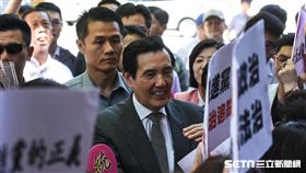 前總統馬英九出席「AIT在台40周年台美關係展」。 （圖／記者林敬旻攝）