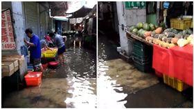 高雄旗津海水倒灌又淹水／翻攝自臉書