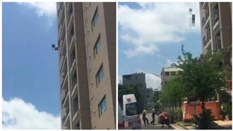 台南女12樓跳下亡　驚悚畫面曝光