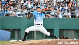 統一獅先發投手江辰晏，（圖／記者王怡翔攝）