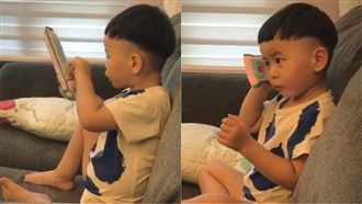 男童奶音台語！萌爆網友：想生小孩了