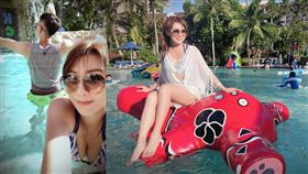 李佩甄跟家人前往關島度假/比基尼/泳裝。(翻攝臉書)