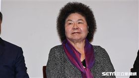 總統府秘書長陳菊出席軍人年金改革談話。 （圖／記者林敬旻攝）