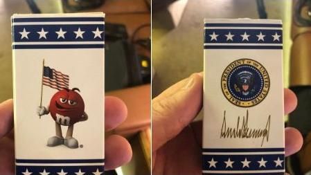 川普飛機餐曝光！機上竟有限定巧克力