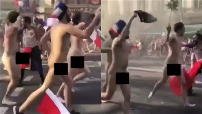 法國世足賽奪冠　5男興奮上街裸奔