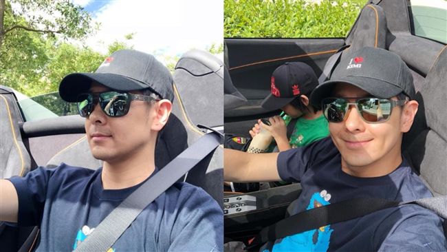 炫車魔人！林志穎載兒買珍奶竟開超跑