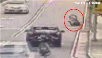 江明學自摔畫面曝光！摔倒時旁無車輛