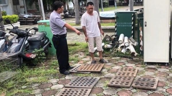 失業男為籌奶粉錢　竊水溝蓋變賣