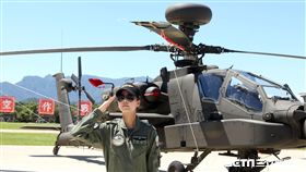 陸軍少校楊韻璇首位阿帕契女飛官 邱榮吉攝