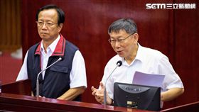 台北市長柯文哲、警察局長陳嘉昌。 （圖／記者林敬旻攝）