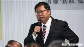 民進黨中常會，桃園市長鄭文燦報告施政成果。 （圖／記者林敬旻攝）