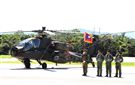 AH-64E阿帕契攻擊直升機「全作戰能力」成軍典禮。（記者邱榮吉/龍潭拍攝）