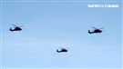 AH-64E阿帕契攻擊直升機「全作戰能力」成軍典禮，空中分列式。（記者邱榮吉/龍潭拍攝）