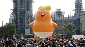 川普, 川普巨嬰,氣球,抗議,紐澤西州,美國,總統,Trump baby,Didier Jiminez　圖／翻攝自推特