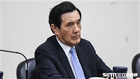國民黨前主席馬英九出席中常會。 （圖／記者林敬旻攝）