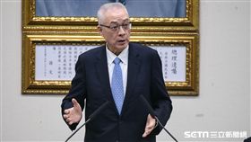 國民黨主席吳敦義主持中常會。 （圖／記者林敬旻攝）