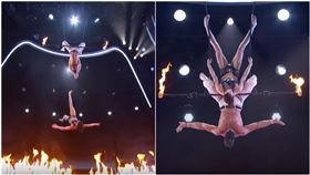 空中飛人手滑掉落，美國達人秀（圖／America's Got Talent YouTube）