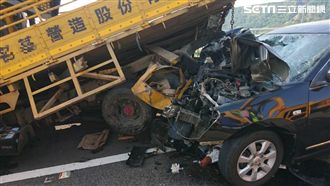 國道工程車停路肩遭撞　釀1死2傷