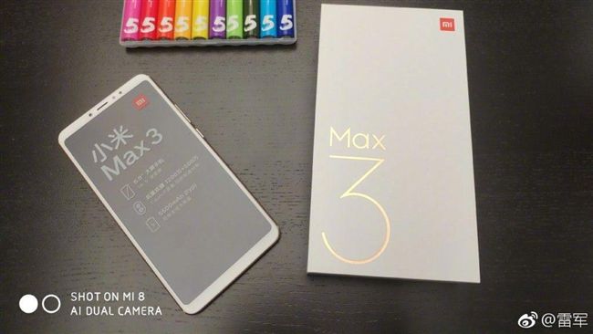 雷軍：小米Max 3待機可達一個月