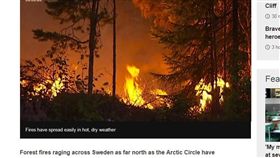 瑞典野火燒不盡 一路燒到北極圈
（圖／翻攝自BBC）