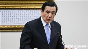 前總統馬英九說明三中案。 （圖／記者林敬旻攝）