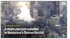 曼哈頓蒸汽管爆炸　白煙衝天釀5人傷（圖／翻攝自CNBC）
爆炸,美國,曼哈頓,蒸氣管,第五大道