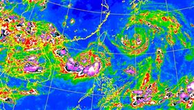 南海熱帶擾動增強　恐成11號颱悟空（圖／氣象局）