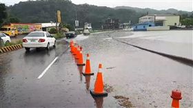新竹縣山區大雨　台三線橫山段淹水（圖／翻攝畫面）