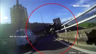 路上突被「蓋布袋」　騎士驚嚇險摔車