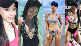 直播平台前五大運動型主播，各個臉蛋優身材火辣玲瓏有致。（圖／翻攝自網路）