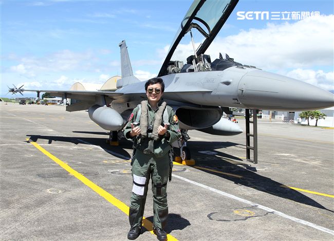 F16戰機女飛官蔣惠宇。（記者邱榮吉/台東拍攝）