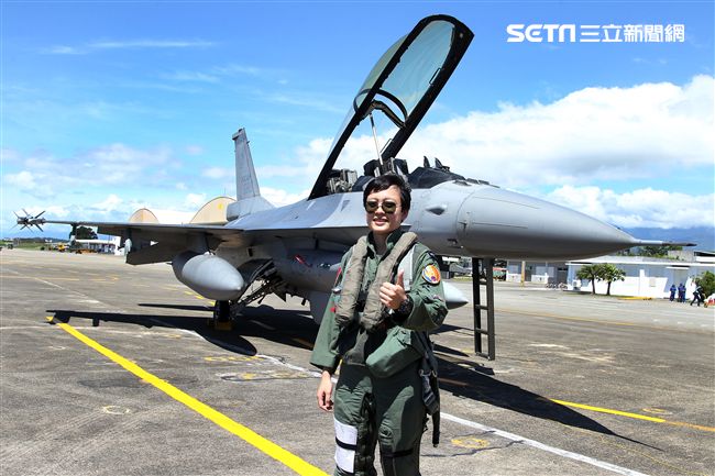 F16戰機女飛官蔣惠宇。（記者邱榮吉/台東拍攝）