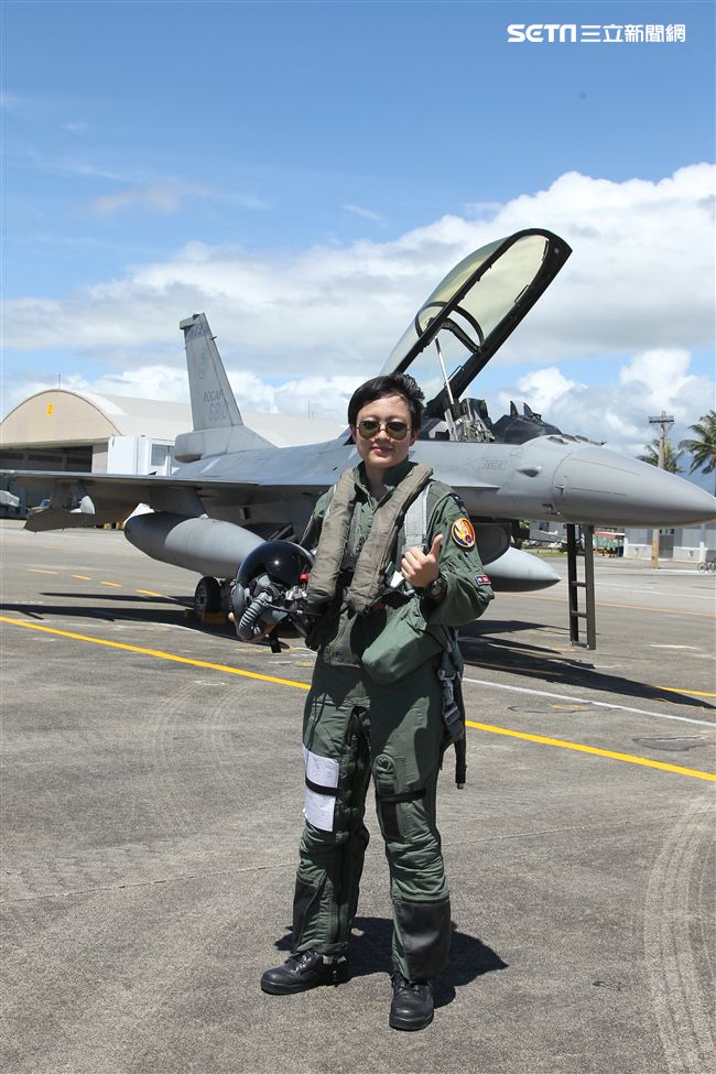 F16戰機女飛官蔣惠宇。（記者邱榮吉/台東拍攝）