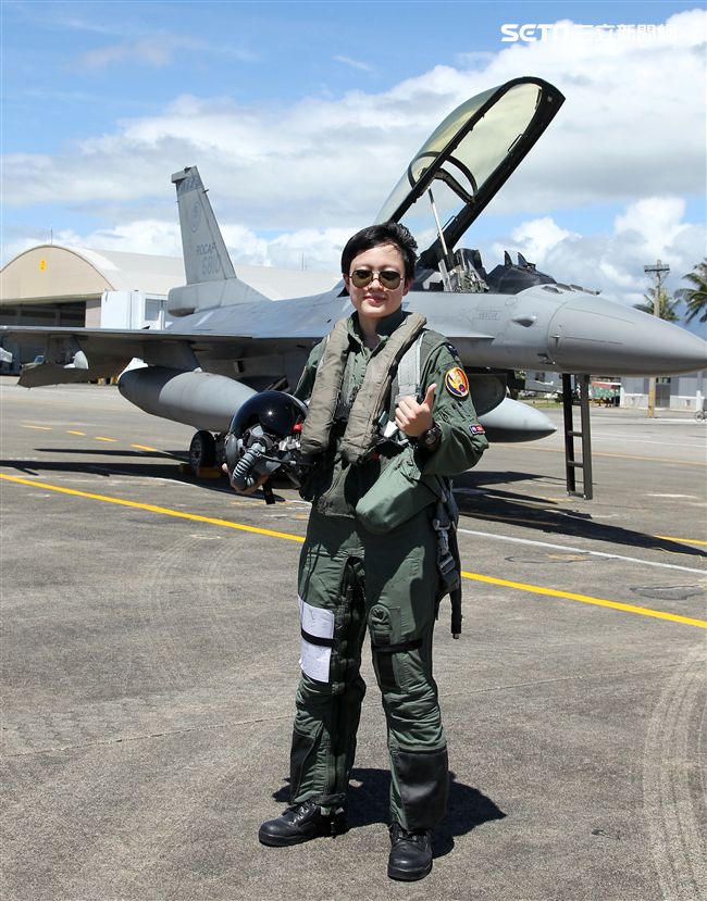 F16戰機女飛官蔣惠宇。（記者邱榮吉/台東拍攝）