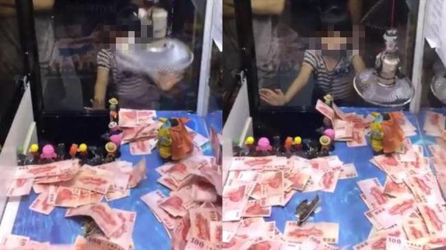 「吹娃娃機」狂掃百元鈔　網友全看呆