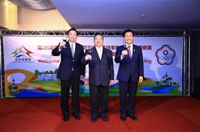 林佳龍 東亞青運 去年中國奧會副主席楊樹安（左）來台參加2019東亞青運籌備。圖／台中市政府提供