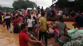 寮國,水患,水壩潰堤,死亡,失蹤（圖／翻攝自Sputnik Türkiye's Twitter）