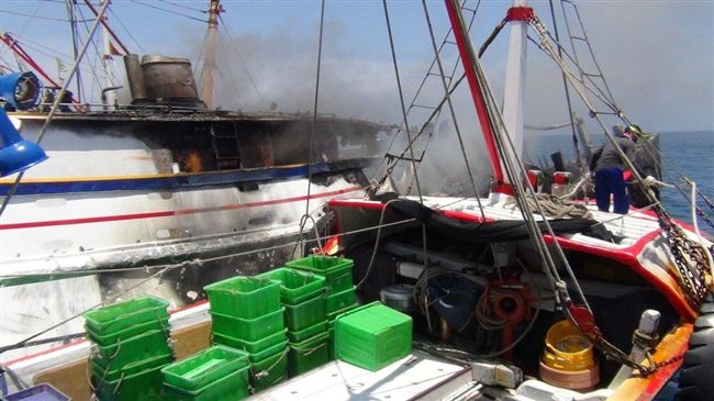 漁船火燒9小時　海巡馳援6人幸獲救