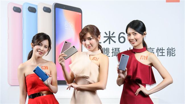 AI雙鏡頭　紅米6四色繽紛 登場