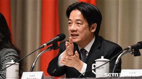 行政院長賴清德出席行政院會後少子女化記者會。 （圖／記者林敬旻攝）