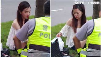 長腿妹酒駕翻車　酒測值高達1.05