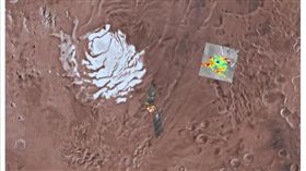 火星上發現湖泊。（圖／翻攝自衛報）