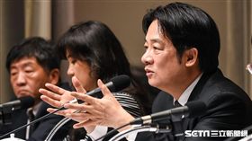 行政院長賴清德出席行政院會後少子女化記者會。 （圖／記者林敬旻攝）