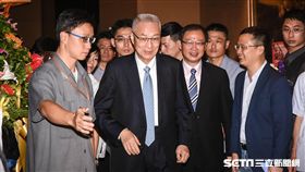 前副總統吳敦義出席馬英九基金會成立茶會。 （圖／記者林敬旻攝）