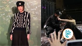 陳慧琳演唱會跌倒疑似走光/翻攝自臉書、微博