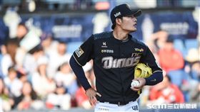 旅韓台灣投手NC恐龍王維中。 （圖／記者林敬旻攝）