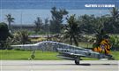 F-5戰機彩繪機，以虎斑為主要設計元素，象徵著台東志航基地所孕育出的小老虎，堅守崗位，捍衛領空。（記者邱榮吉/台東拍攝）