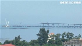 ▲興建進度緩慢的金廈大橋。（圖／記者林辰彥攝影）